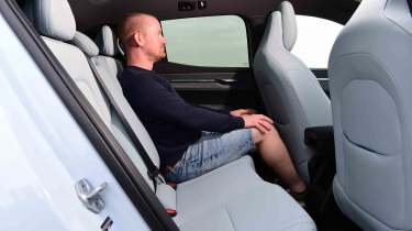 Volvo EX30 - rear seats with Chief Reviewer, Alex Ingram