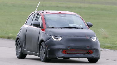 Abarth 500 EV (camouflaged) - front