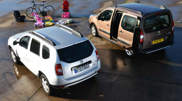 Dacia Duster vs Peugeot Partner Tepee rear static