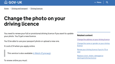 Renew your driving licence
