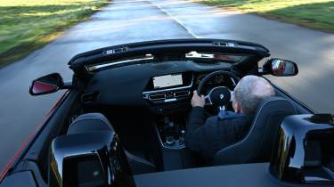 Auto Express special contributor Steve Sutcliffe driving a BMW Z4