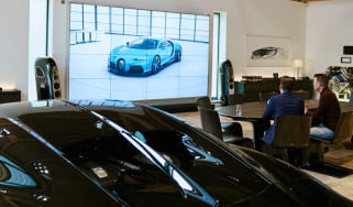 Bugatti Chiron configurator on projector