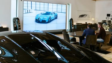 Bugatti Chiron configurator on projector