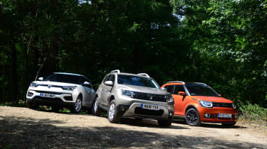 Dacia Duster vs Suzuki Ignis vs SsangYong Tivoli - header