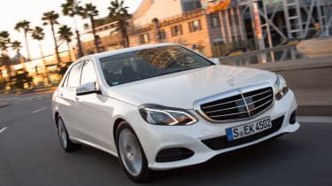 Mercedes E-Class front cornering