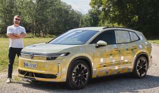 Alastair Crooks with the Volkswagen ID. Tiguan prototype