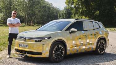 Alastair Crooks with the Volkswagen ID. Tiguan prototype