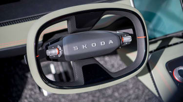 Skoda Vision 7S concept - steering wheel