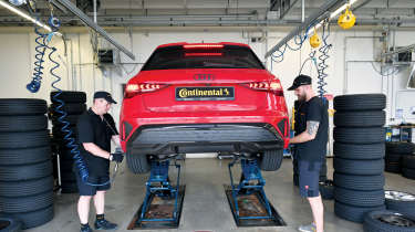 2026 Tyre Test - Audi on ramp