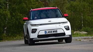 Kia Soul EV Mk3 - front cornering