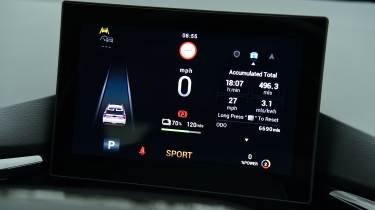 MG4 Xpower - dashboard screen
