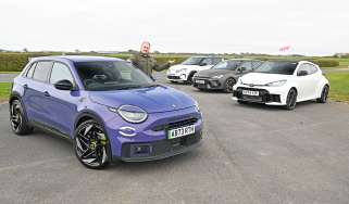 Abarth 600e Scorpionissima - hot hatch header