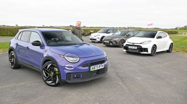 Abarth 600e Scorpionissima - hot hatch header