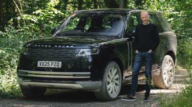 Phil McNamara with the Range Rover Electric