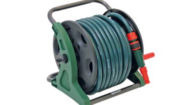 Qualcast 2-in-1 Hose Reel with Connector Set