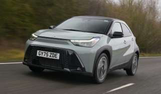 Toyota Aygo X testing in the UK - front tracking 