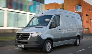 Mercedes Sprinter - silver front action