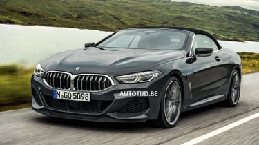 bmw 8 series convertible leaked tracking front