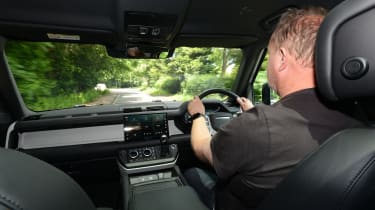 Land Rover p400e long term test: Steve Fowler driving - interior view