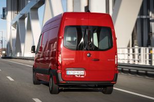 Mercedes Sprinter - red rear action