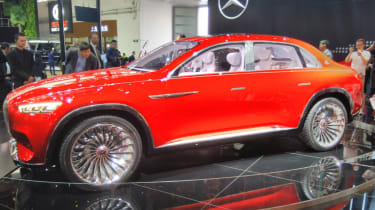 Mercedes-Maybach SUV almost side red