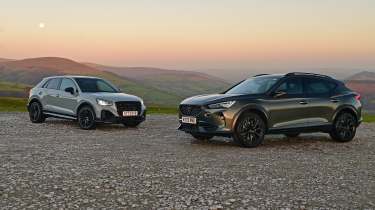 Cupra Formentor and Audi SQ2 - front static