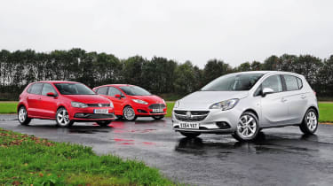 Vauxhall Corsa vs VW Polo vs Ford Fiesta