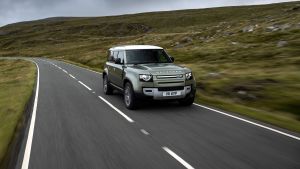 Land Rover Defender P400e PHEV - front tracking