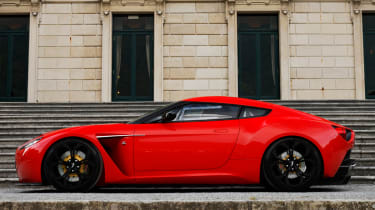 Aston Martin V12 Zagato coupe profile