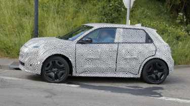 Nissan Micra test car (camouflaged) - side