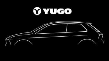 Design sketch of a potential future Yugo model - side profile silhouette 