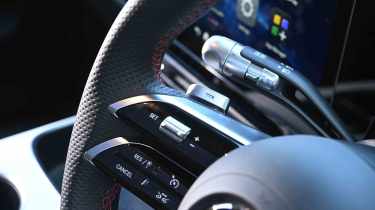 Mercedes GLB electric - steering wheel controls and stalk
