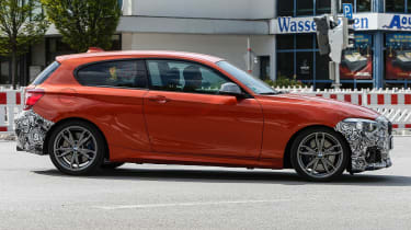 BMW 1-Series facelift spy shots - profile