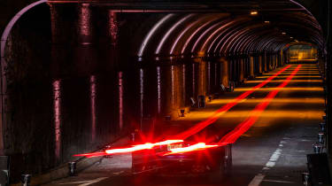 Jaguar F-Type SVR Tunnel Run - lights
