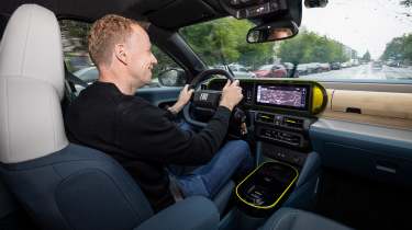 Phil McNamara driving the Fiat Grande Panda Hybrid La Prima