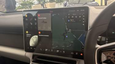 New Polestar 4 at Salon Prive - infotainment screen 