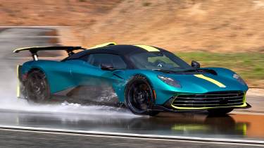 Aston Martin Valhalla - green wet cornering