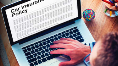 Car insurance policy laptop
