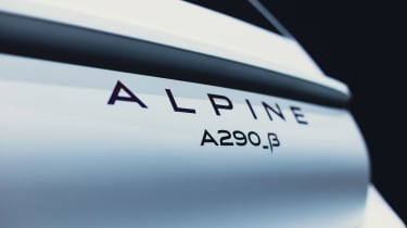 Alpine A290 B concept - rear badge