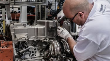 Aston Martin 5.2-litre twin-turbo V12 engine - factory
