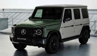 Mercedes G-Class Past II Future - front 3/4 metal roof