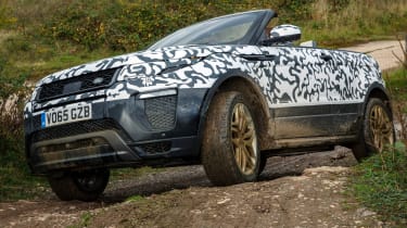 Range Rover Evoque Convertible passenger ride off-roading