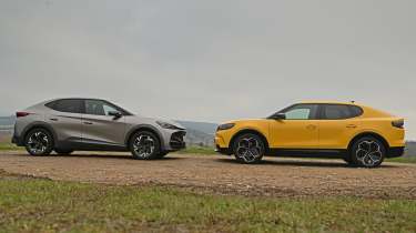 Ford Capri and Cupra Tavascan - face-to-face static