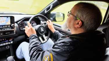 Dean Gibson driving the Mitsubishi L200