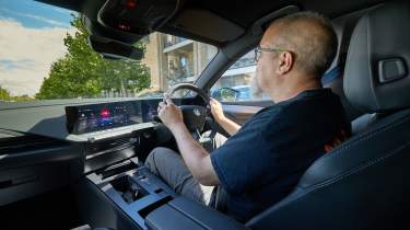 Dean Gibson driving the Vauxhall Astra in the UK