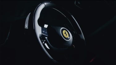Ferrari Roma Spider Twitter teaser - steering wheel