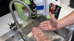 Person washing their hands