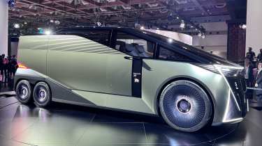 Lexus LS six-wheeled van - front angled