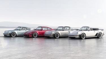 Singer 911 Turbo restomod Slantnose, Targa and Cabriolet - front 3/4