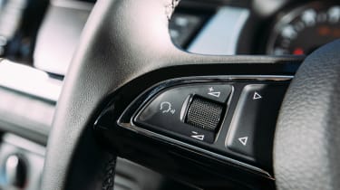 Skoda Fabia Colour Edition - steering wheel detail
